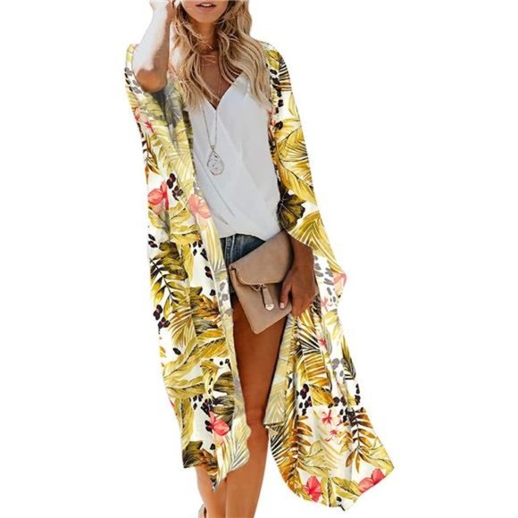 Other - KIMONO Cardigans Boho Chiffon Beach Cover Up Tops 006 White